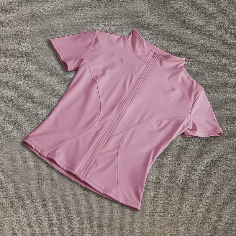 Cropped Fitness Slim Zíper