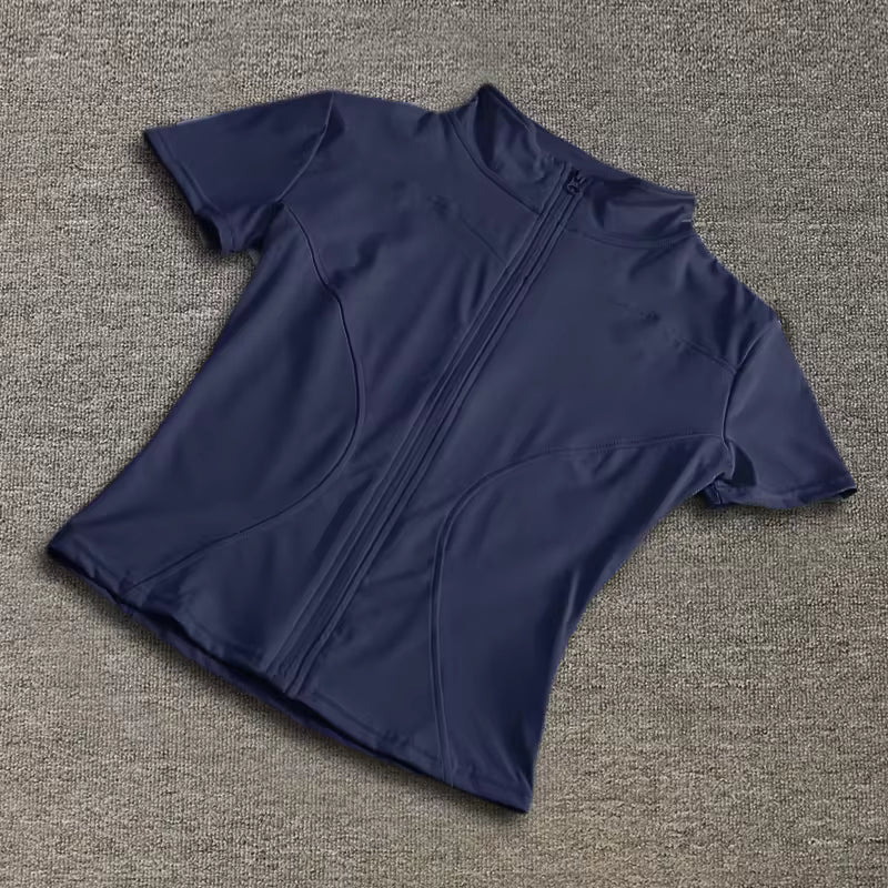 Cropped Fitness Slim Zíper